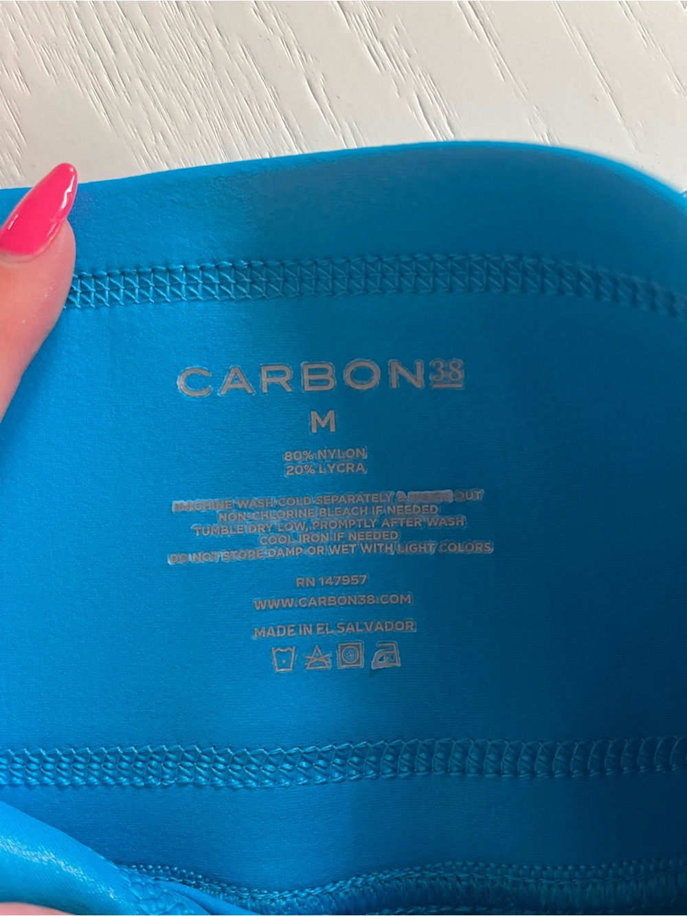 Carbon38 Teal leggings Takara Shine Size Medium - Picture 4 of 4